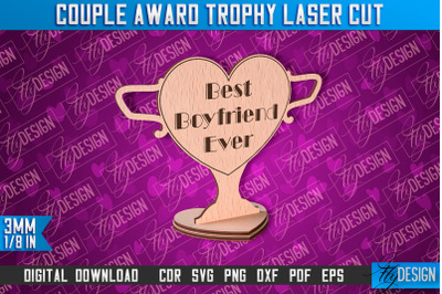 Couple Award Trophy | Laser Cut Design | CNC File