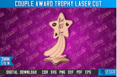 Couple Award Trophy | Laser Cut Design | CNC File