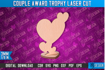 Couple Award Trophy | Laser Cut Design | CNC File