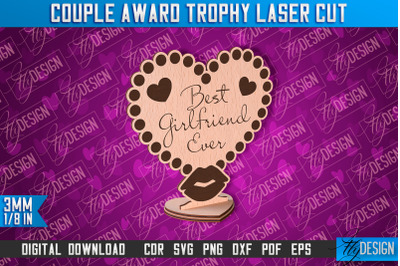 Couple Award Trophy | Laser Cut Design | CNC File