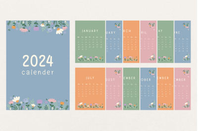 2024 Monthly Calender Design Template