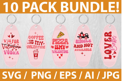 Anti Valentine&#039;s Day Motel Keychain SVG Bundle