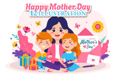 12 Happy Mother Day Illustration