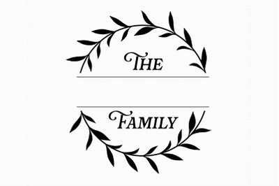 Family Monogram Wreath SVG