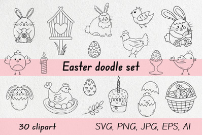 Easter doodle set