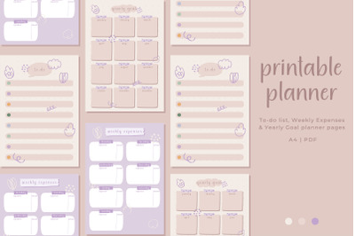 Printable Cute Journal Planner Sheets