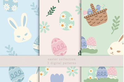 Easter Seamless Patterns Doodle-style