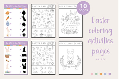 Easter Printable Coloring Activity Pages