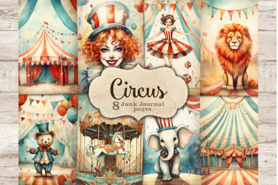 Circus Junk Journal Pages | Vintage Ephemera