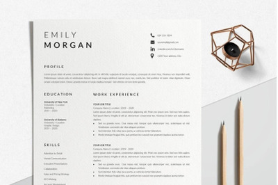 Resume Template | CV Template - Emily Morgan