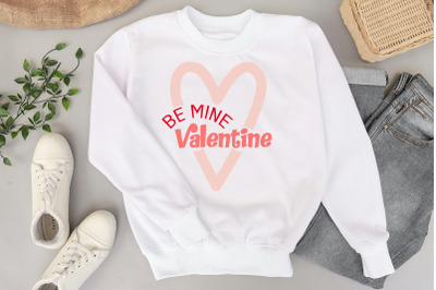 Be Mine Valentine Retro Valentines Quote SVG PNG