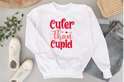 Cuter Than Cupid Retro Valentines Quote SVG PNG
