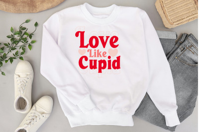 Love Like Cupid Retro Valentines Quote SVG PNG
