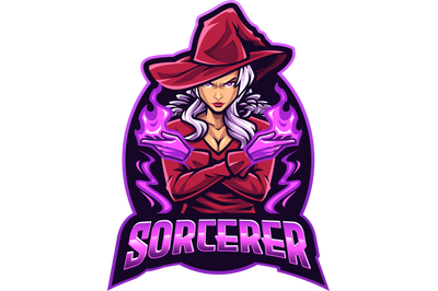 Sorcerer esport mascot logo design