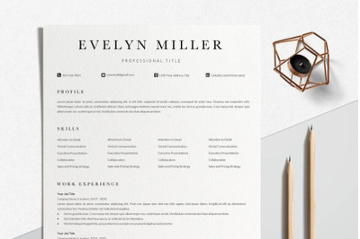 Resume Template | CV Template - Evelyn Miller
