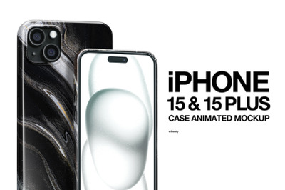 IPhone 15 &amp; 15 Plus Case Animated Mockup