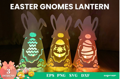 Easter Gnome Lanterns SVG Bundle
