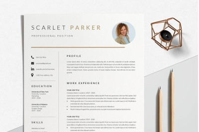 Resume Template | CV Template - Scarlet Parker