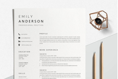Resume Template | CV Template - Emily Anderson