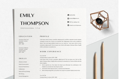 Resume Template | CV Template - Emily Thompson
