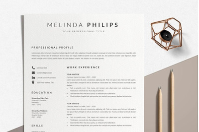 Resume Template | CV Template - Melinda Philips