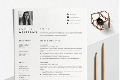 Resume Template | CV Template - Amelia Williams