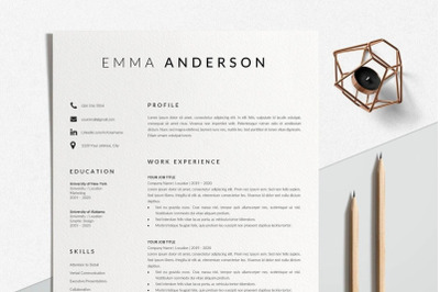 Resume Template | CV Template - Emma Anderson