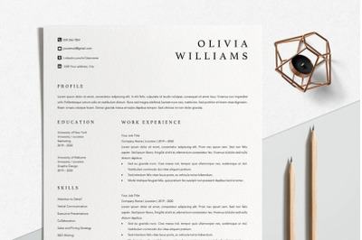 Resume Template | CV Template - Olivia Williams