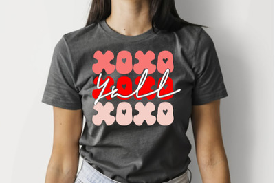 Xoxo Y&#039;all Retro Valentine Designs SVG