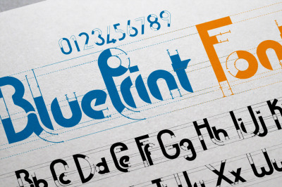 Blue Print Font