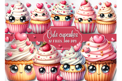 Cute cupcakes clipart, cakes, sweets