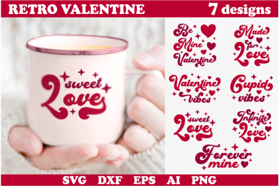 Retro Valentine&#039;s Day svg bundle Retro Valentine svg bundle Valentine
