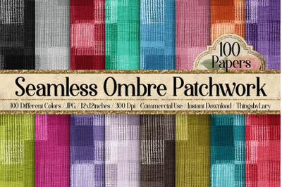 100 Seamless Ombre Patchwork Digital Papers