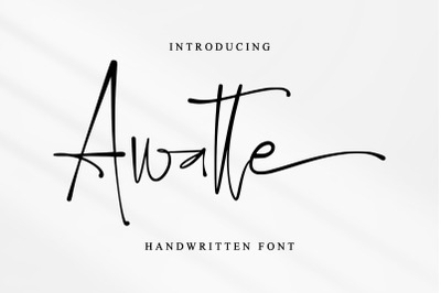 Awatte - Handwritten Font