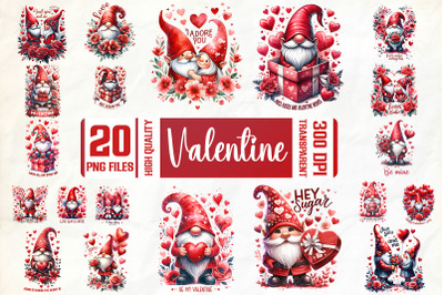 Valentine Gnome Love Art Bundle