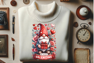 Valentine Gnome with Gifts