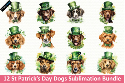 St Patricks Day Dogs Sublimation Bundle