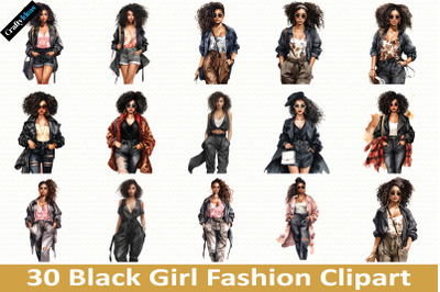 Black Girl Fashion Clipart