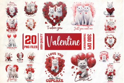 Valentine Cats Love Art Pack