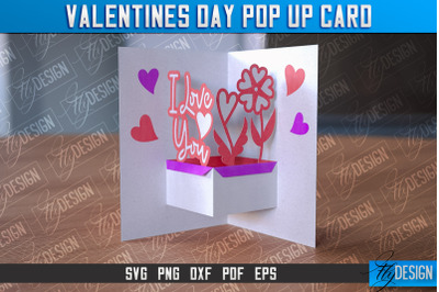 Valentines Day Pop Up Card SVG | Paper Cut SVG | Love Design