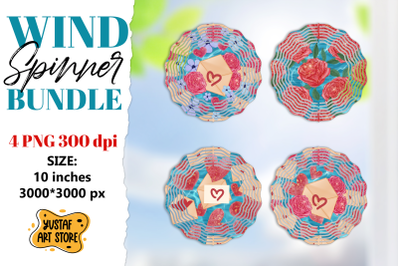 Valentine wind spinner sublimation design. 4 wind spinner