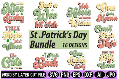 St. Patrick&#039;s Day SVG Bundle ,Lucky SVG ,Cut File Cricut