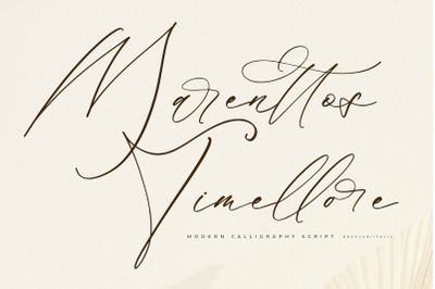 Marenttos Timellore - Modern Calligraphy Script