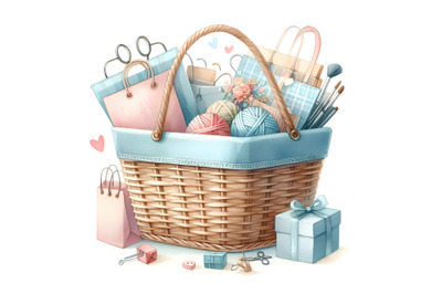 Shopping basket and bags