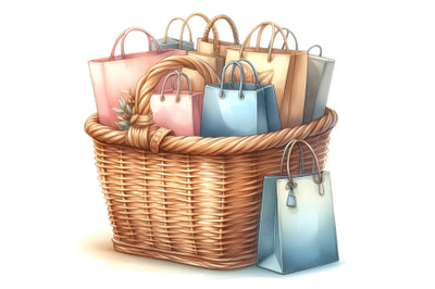 Shopping basket and bags