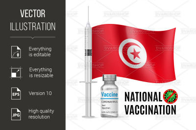 Immunization Icon of Tunisia