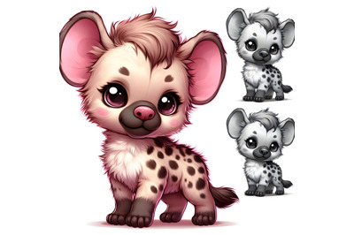 an adorable baby girl hyena