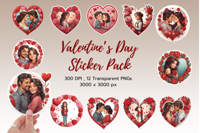 Valentines Day Couple Sticker Pack