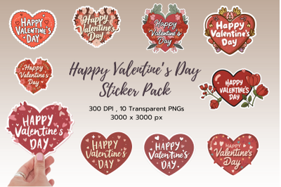 Happy Valentine&#039;s Day Sticker Pack