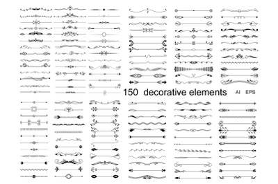 150 decorative elements.
